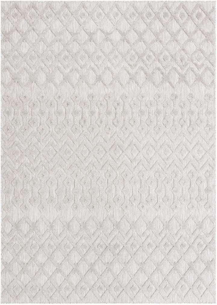 7' 10 x 10' Easy-Clean Trellis Textured Indoor / Outdoor Rug