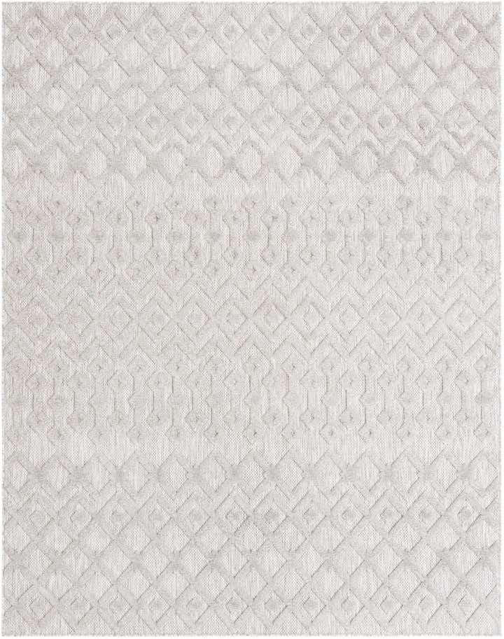 7' 10 x 10' Easy-Clean Trellis Textured Indoor / Outdoor Rug