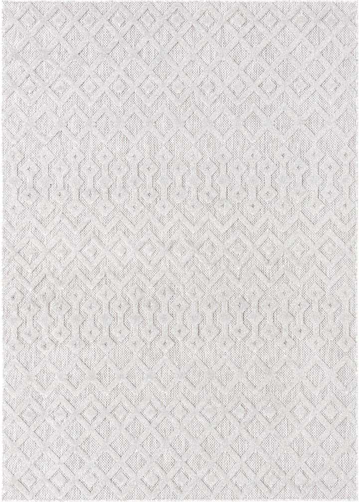 6' x 9' Easy-Clean Trellis Textured Indoor / Outdoor Rug