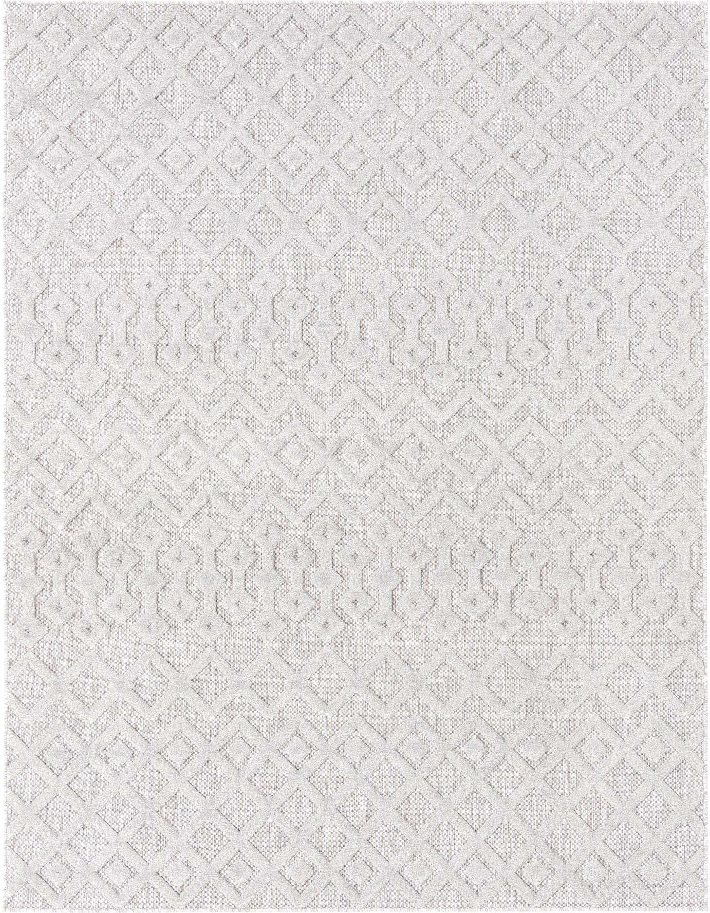 6' x 9' Easy-Clean Trellis Textured Indoor / Outdoor Rug