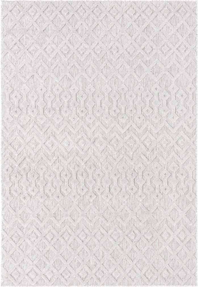 6' x 9' Easy-Clean Trellis Textured Indoor / Outdoor Rug