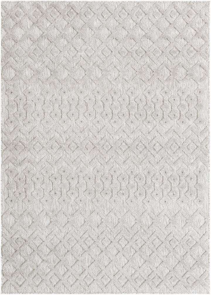 5' 3 x 8' Easy-Clean Trellis Textured Indoor / Outdoor Rug