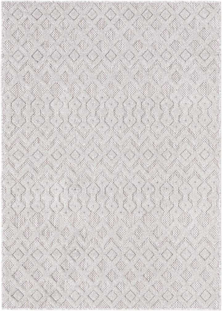4' x 6' Easy-Clean Trellis Textured Indoor / Outdoor Rug