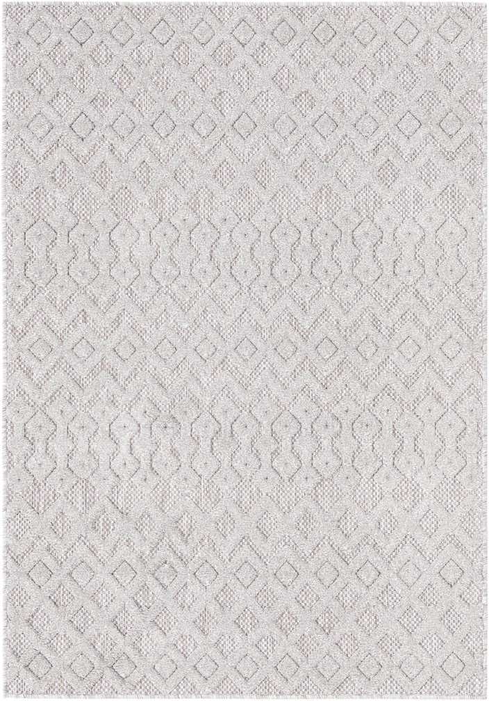 4' x 6' Easy-Clean Trellis Textured Indoor / Outdoor Rug
