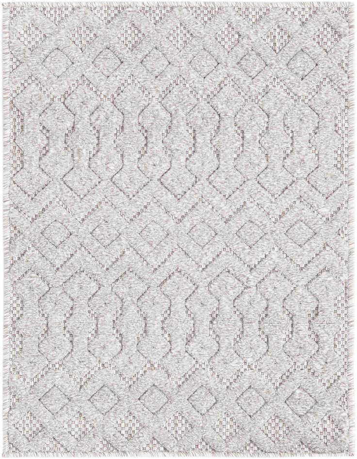 Detail image of 2' x 3' Easy-Clean Trellis Textured Indoor / Outdoor Rug