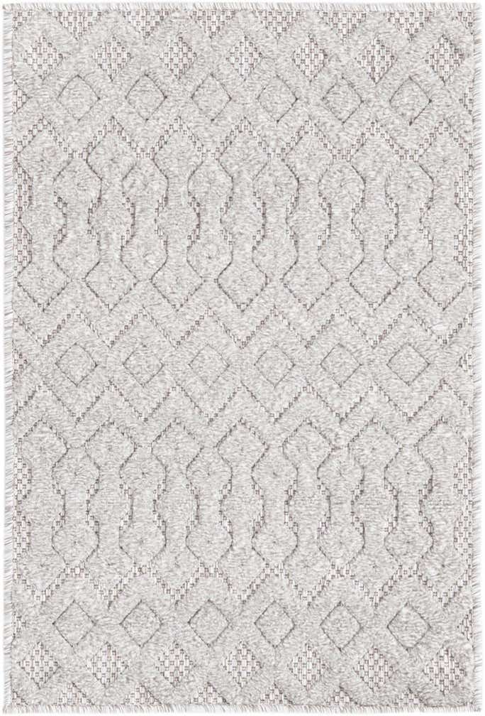 2' x 3' Easy-Clean Trellis Textured Indoor / Outdoor Rug