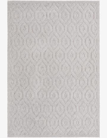 6' x 9' Easy-Clean Trellis Textured Indoor / Outdoor Rug