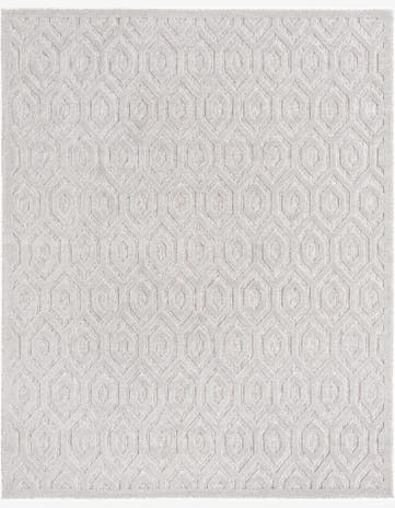 7' 10 x 10' Easy-Clean Trellis Textured Indoor / Outdoor Rug