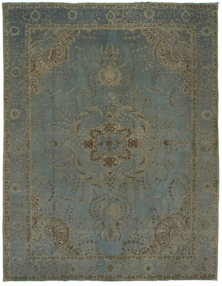 Detail image of 9' 8 x 12' 10 Hand Knotted Vintage Royal Persian Wool Rug