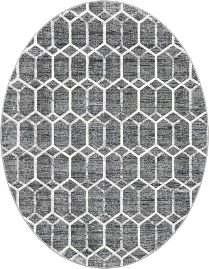Detail image of 8' x 8' Lattice Trellis Round Rug