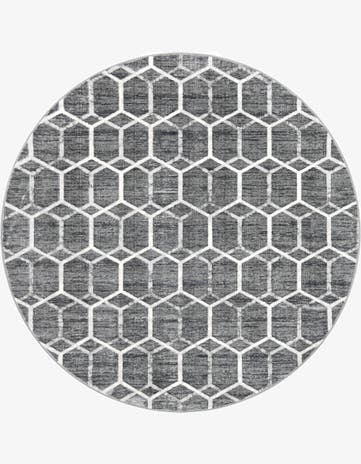 8' x 8' Lattice Trellis Round Rug