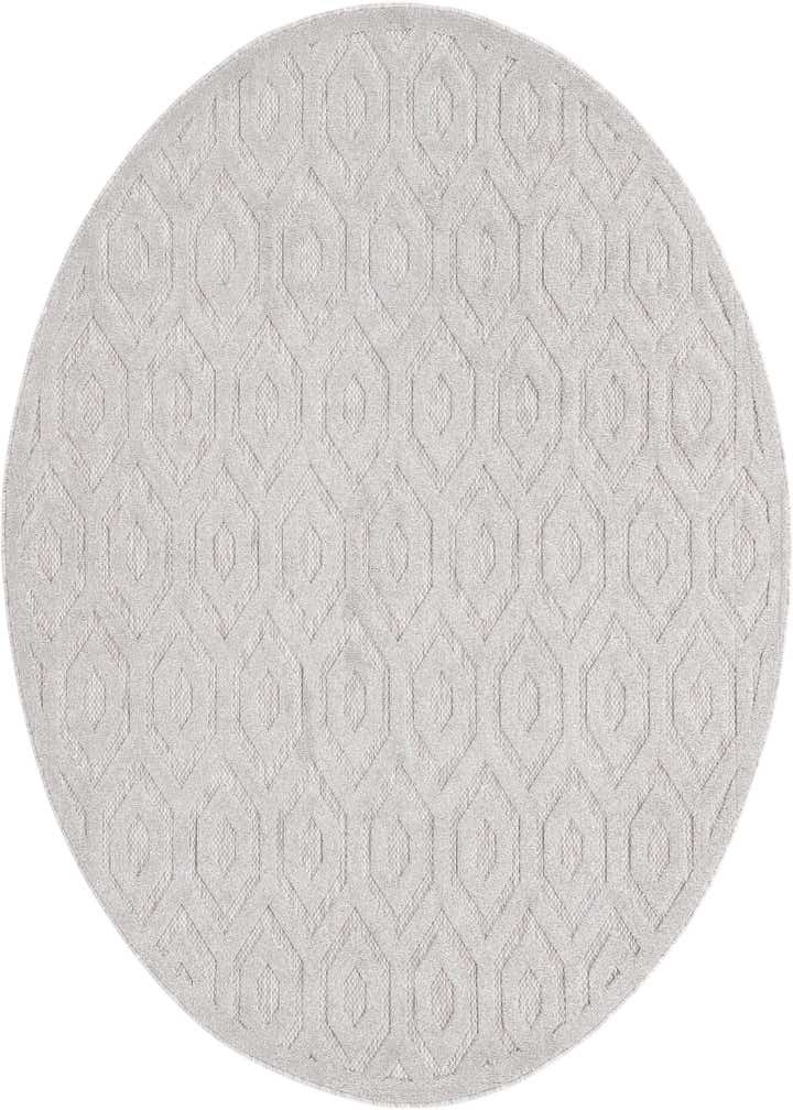 7' x 7' Easy-Clean Trellis Textured Indoor / Outdoor Round Rug