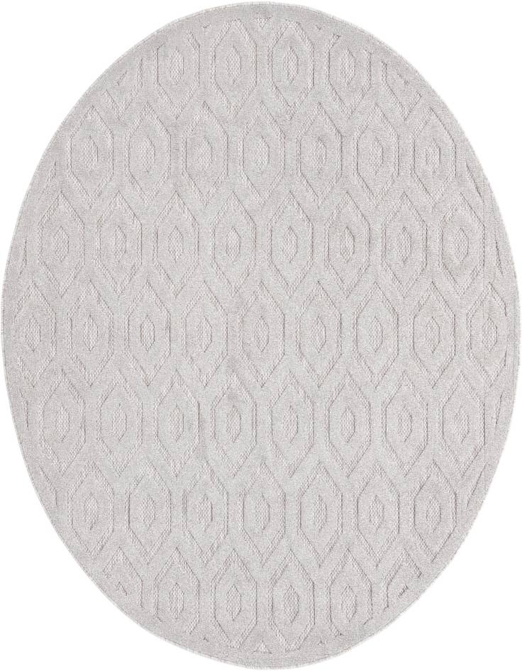 Detail image of 7' x 7' Easy-Clean Trellis Textured Indoor / Outdoor Round Rug