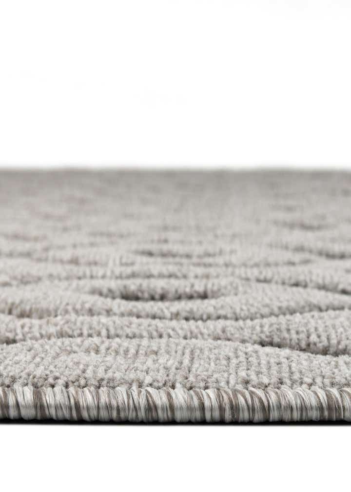 3' x 3' Easy-Clean Trellis Textured Indoor / Outdoor Round Rug
