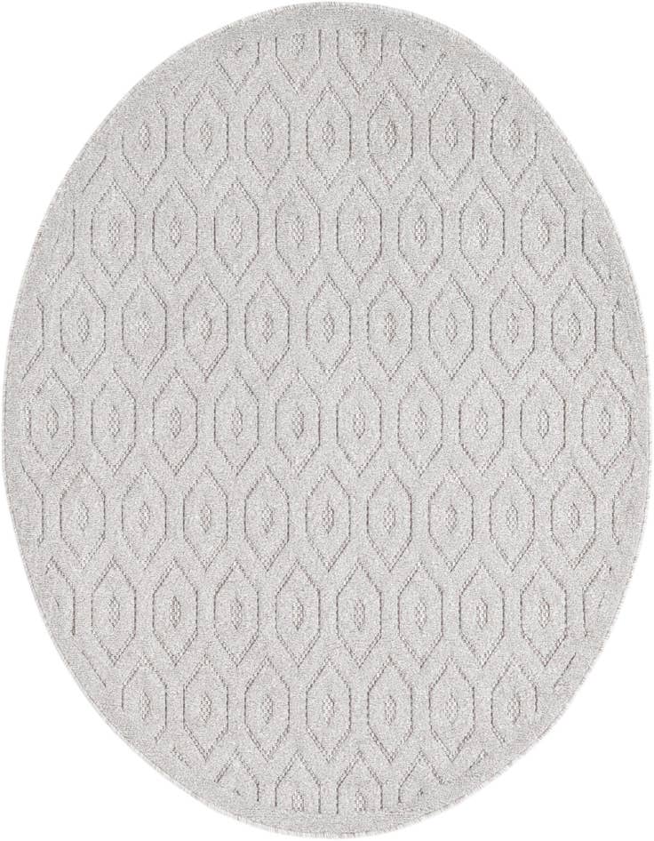 Detail image of 5' 3 x 5' 3 Easy-Clean Trellis Textured Indoor / Outdoor Round Rug