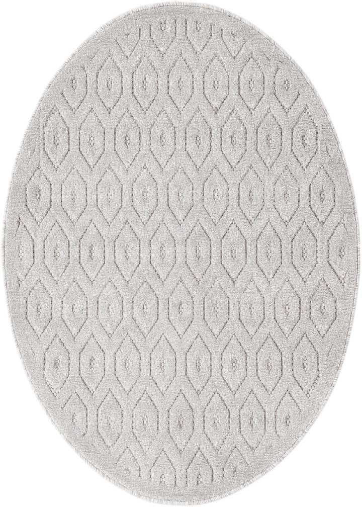 4' x 4' Easy-Clean Trellis Textured Indoor / Outdoor Round Rug