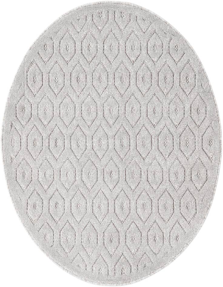 Detail image of 4' x 4' Easy-Clean Trellis Textured Indoor / Outdoor Round Rug