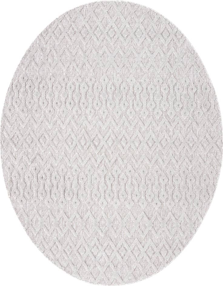 Detail image of 7' x 7' Easy-Clean Trellis Textured Indoor / Outdoor Round Rug
