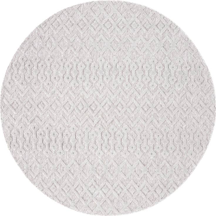 Detail image of 7' x 7' Easy-Clean Trellis Textured Indoor / Outdoor Round Rug