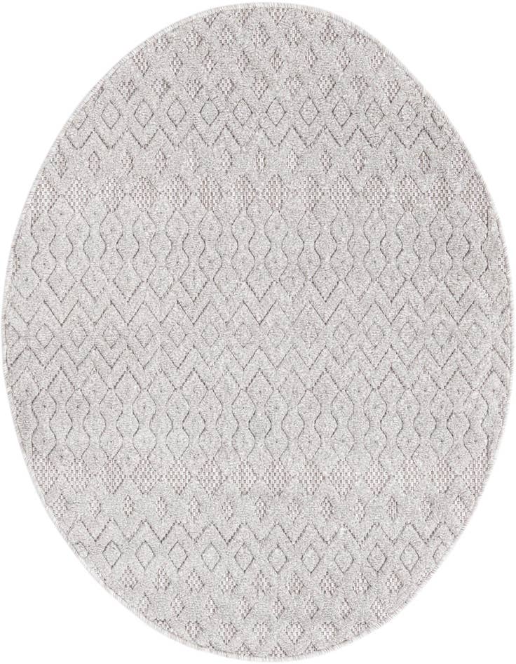 Detail image of 4' x 4' Easy-Clean Trellis Textured Indoor / Outdoor Round Rug