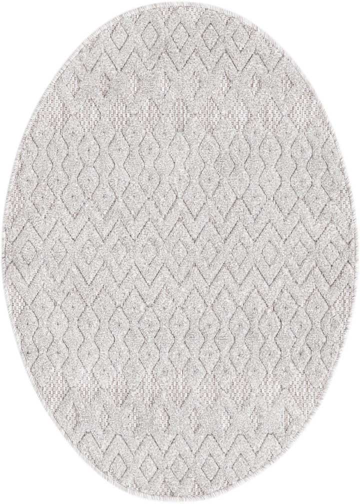 3' x 3' Easy-Clean Trellis Textured Indoor / Outdoor Round Rug