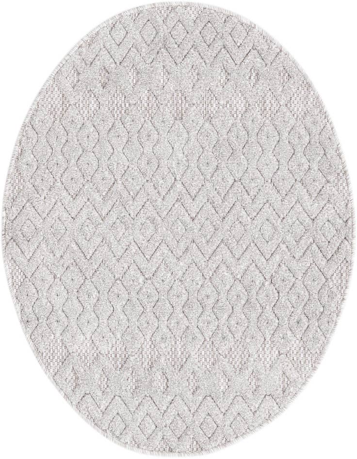 Detail image of 3' x 3' Easy-Clean Trellis Textured Indoor / Outdoor Round Rug