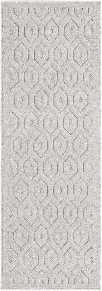 2' x 6' Easy-Clean Trellis Textured Indoor / Outdoor Runner Rug