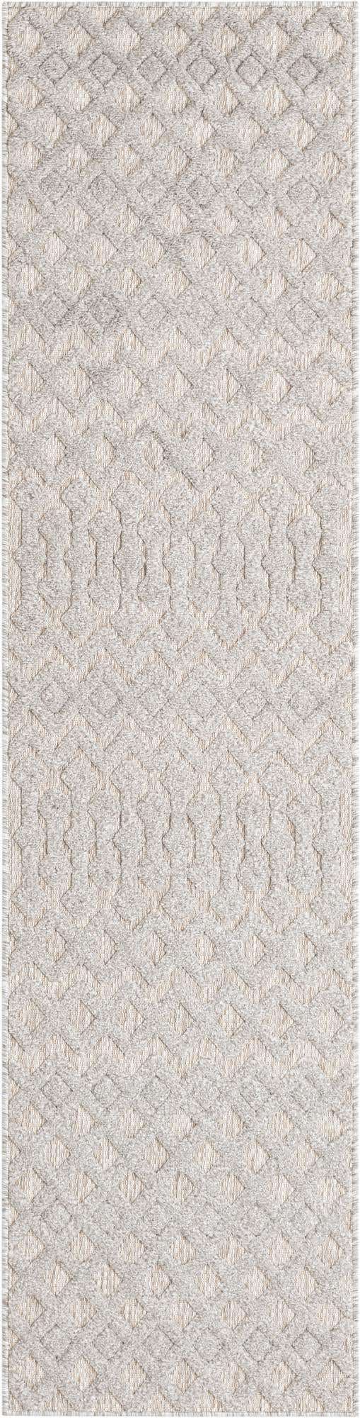 2' x 8' Easy-Clean Trellis Textured Indoor / Outdoor Runner Rug