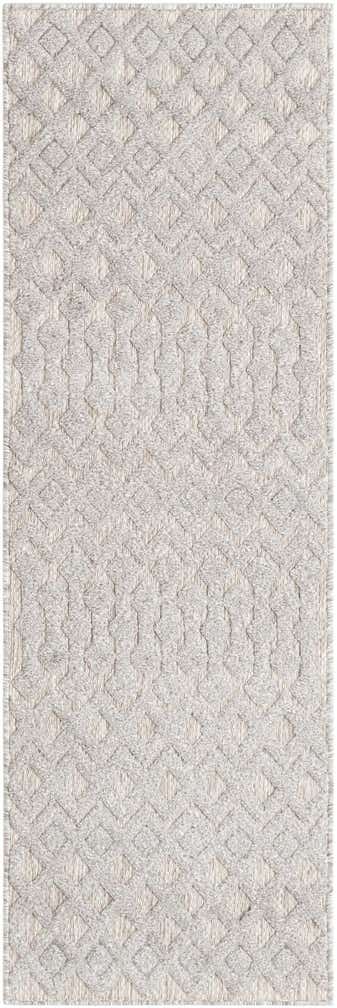 2' x 6' Easy-Clean Trellis Textured Indoor / Outdoor Runner Rug