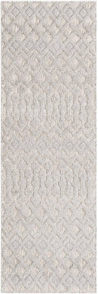 Detail image of 2' x 6' Easy-Clean Trellis Textured Indoor / Outdoor Runner Rug