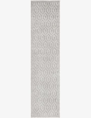 2' x 8' Easy-Clean Trellis Textured Indoor / Outdoor Runner Rug