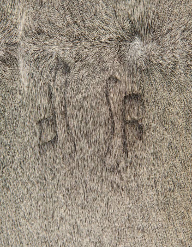 Detail image of 5' 7 x 6' Cowhide Leather Square Rug