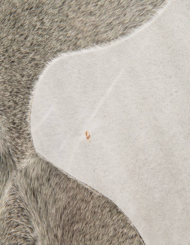 Detail image of 5' 7 x 6' Cowhide Leather Square Rug