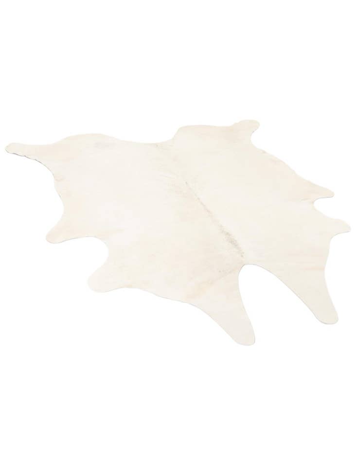 Detail image of 6' 7 x 6' 7 Cowhide Leather Square Rug