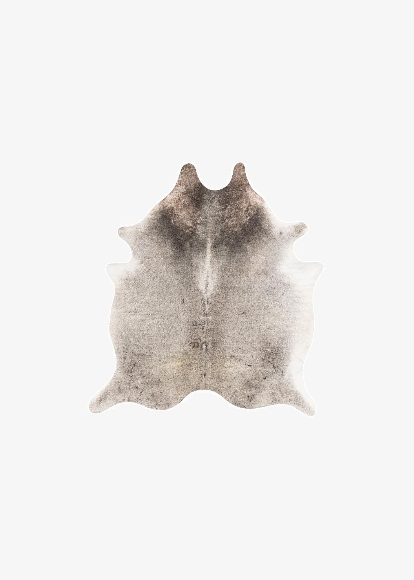 5' 7 x 6' Cowhide Leather Square Rug