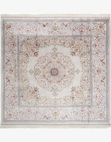 8' 2 x 8' 2 Ghom Design Square Rug