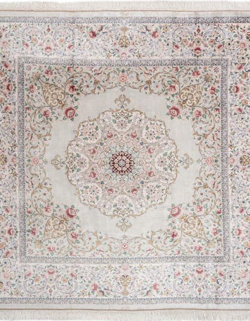 8' 2 x 8' 2 Ghom Design Square Rug