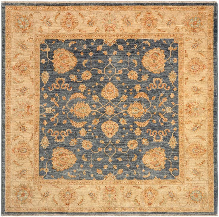 Detail image of 6' 8 x 6' 9 Kaizar Wool Square Rug