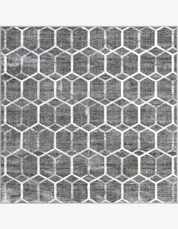 7' x 7' Lattice Trellis Square Rug