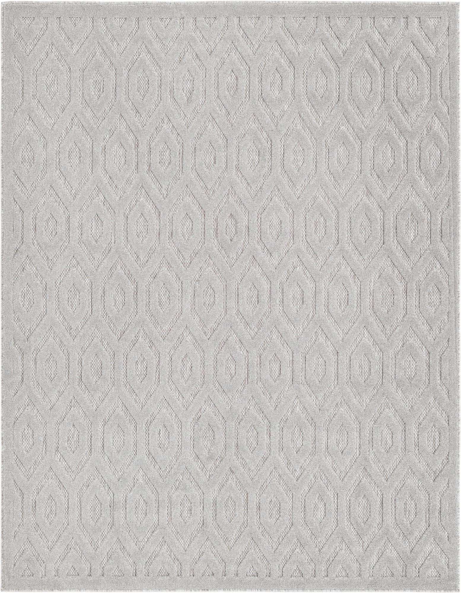 7' 10 x 7' 10 Easy-Clean Trellis Textured Indoor / Outdoor Square Rug