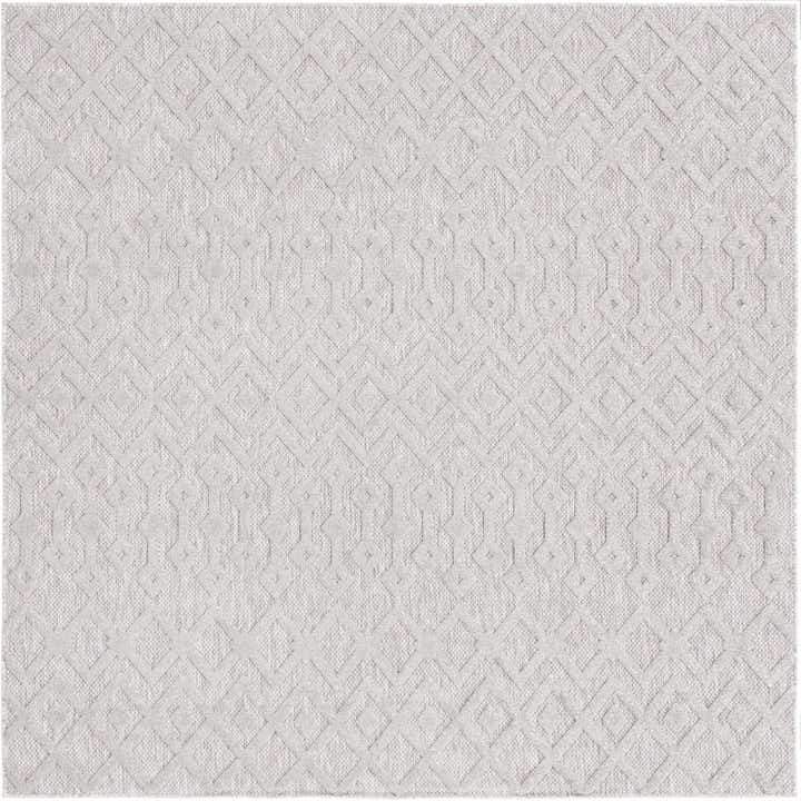7' 10 x 7' 10 Easy-Clean Trellis Textured Indoor / Outdoor Square Rug