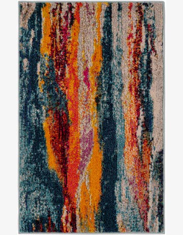 2' x 3' Grosbeak · Abstract Washable Rug, multi