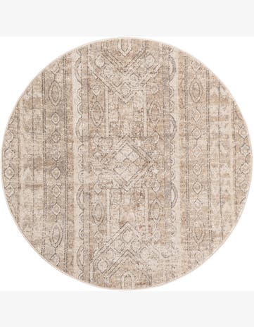 5' 3 x 5' 3 Grouse · Geometric rug, ivory