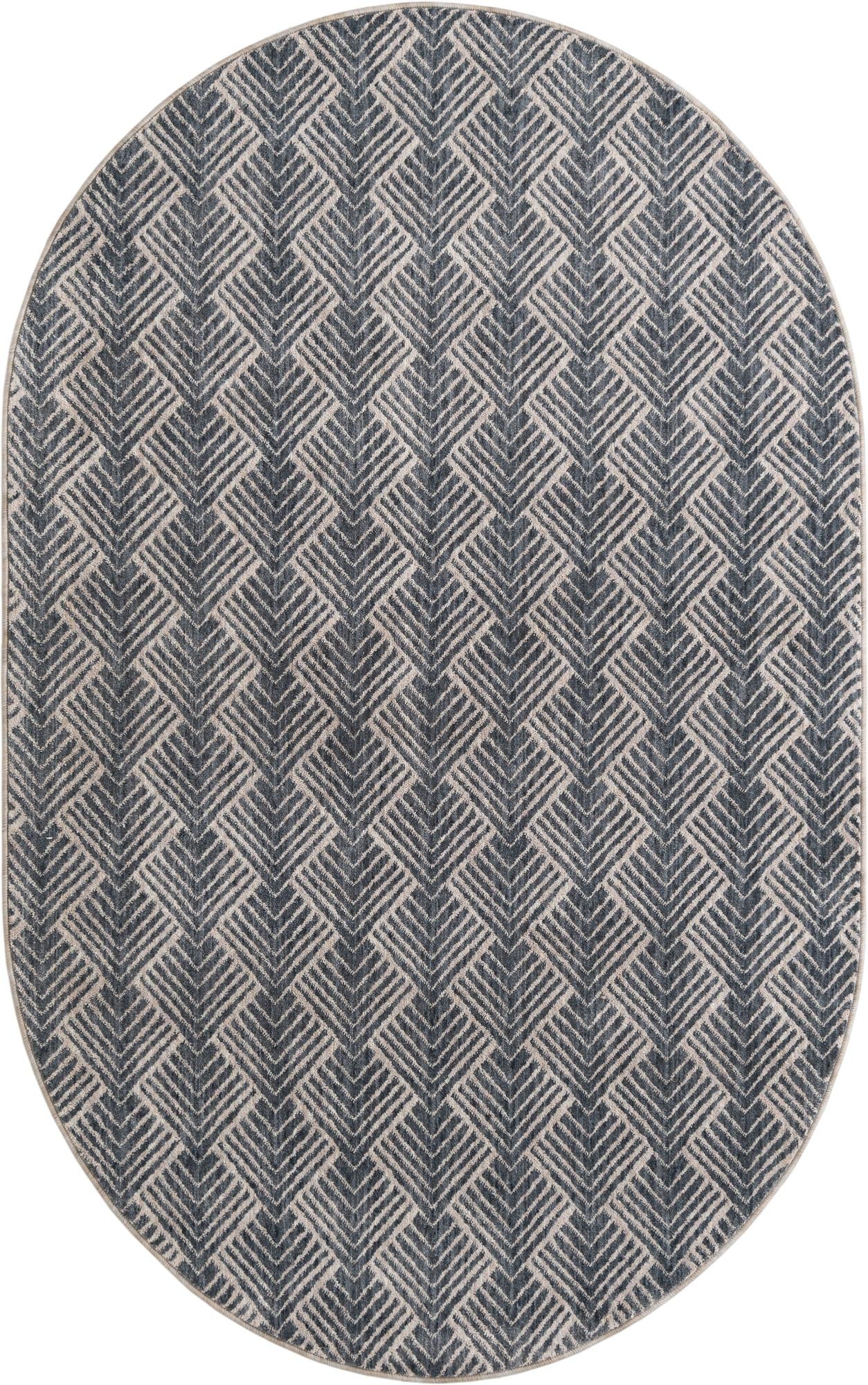 5' 3 x 8' Eco Trellis Oval Rug