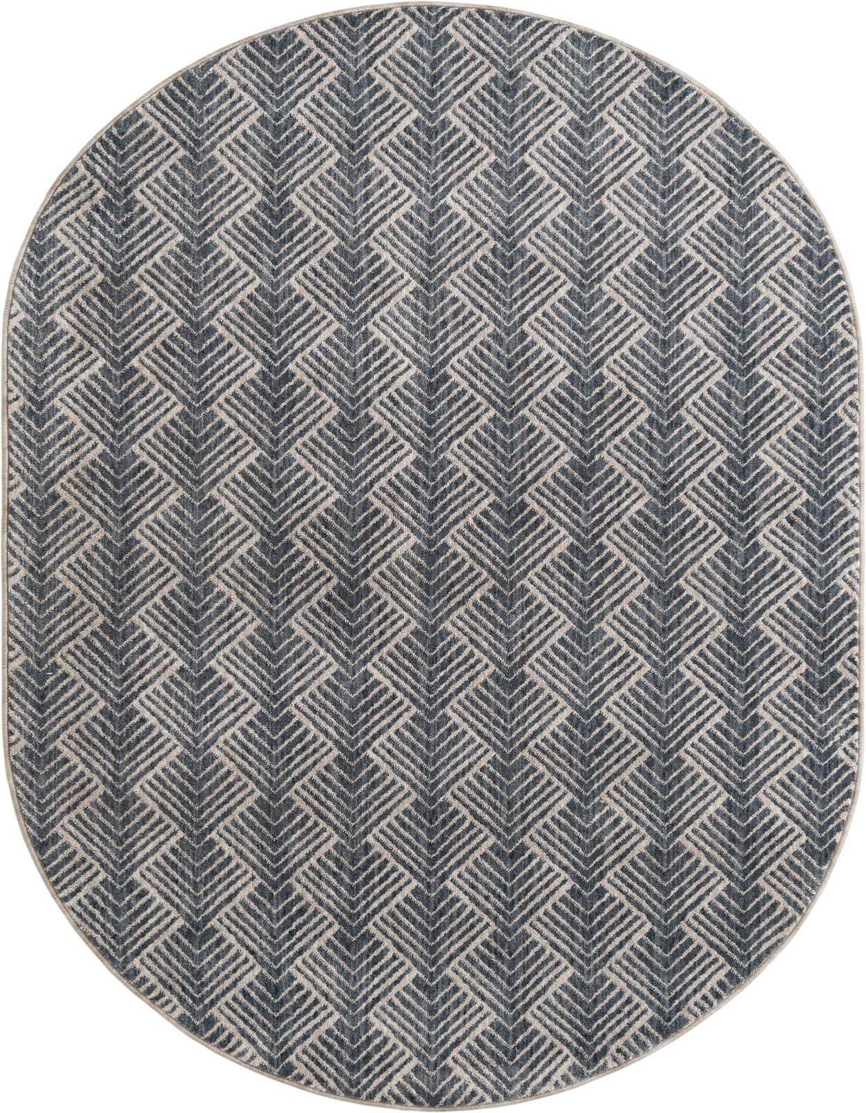 Primary image 5' 3 x 8' Eco Trellis Oval Rug