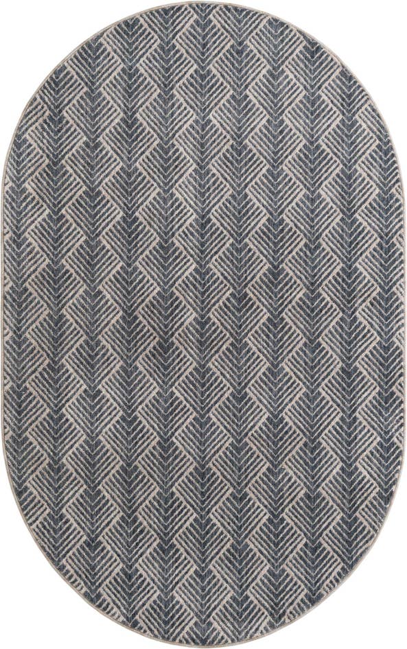 Detail image of 5' 3 x 8' Eco Trellis Oval Rug
