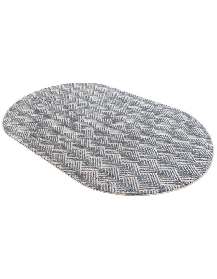 Detail image of 5' 3 x 8' Eco Trellis Oval Rug