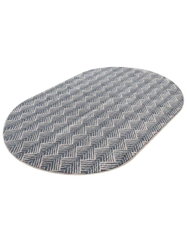 Detail image of 5' 3 x 8' Eco Trellis Oval Rug