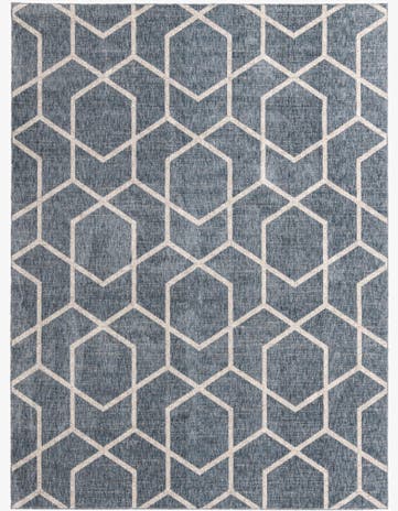 Harbor Blue Eco Trellis Rug