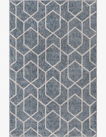Harbor Blue Eco Trellis Rug